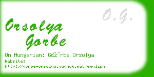 orsolya gorbe business card